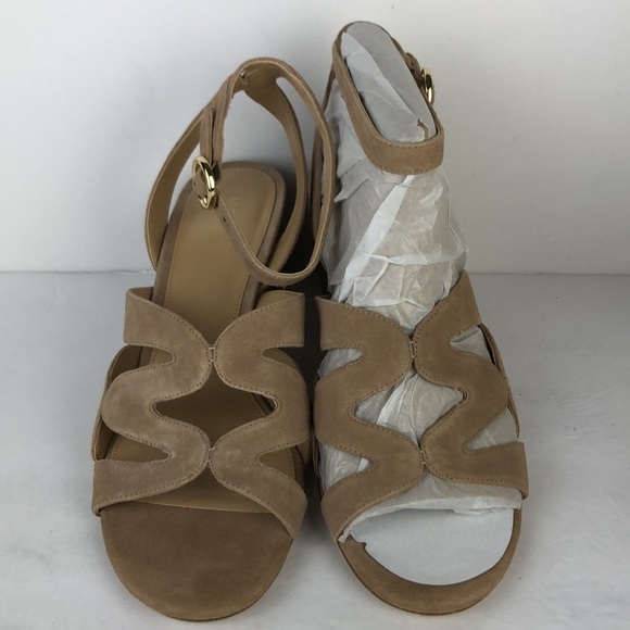 NEW Michael Kors Annalee Ankle Strap Peep Toe Sandals Heels 9.5 - Picture 3 of 11